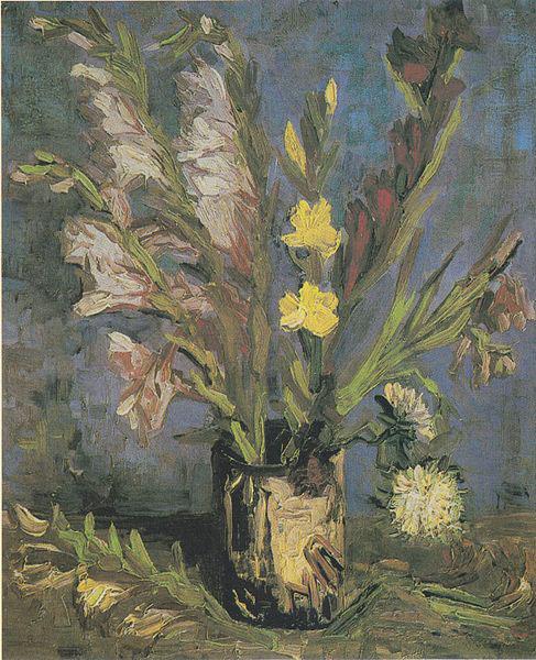 Vincent Van Gogh Vase with Gladioli Sweden oil painting art